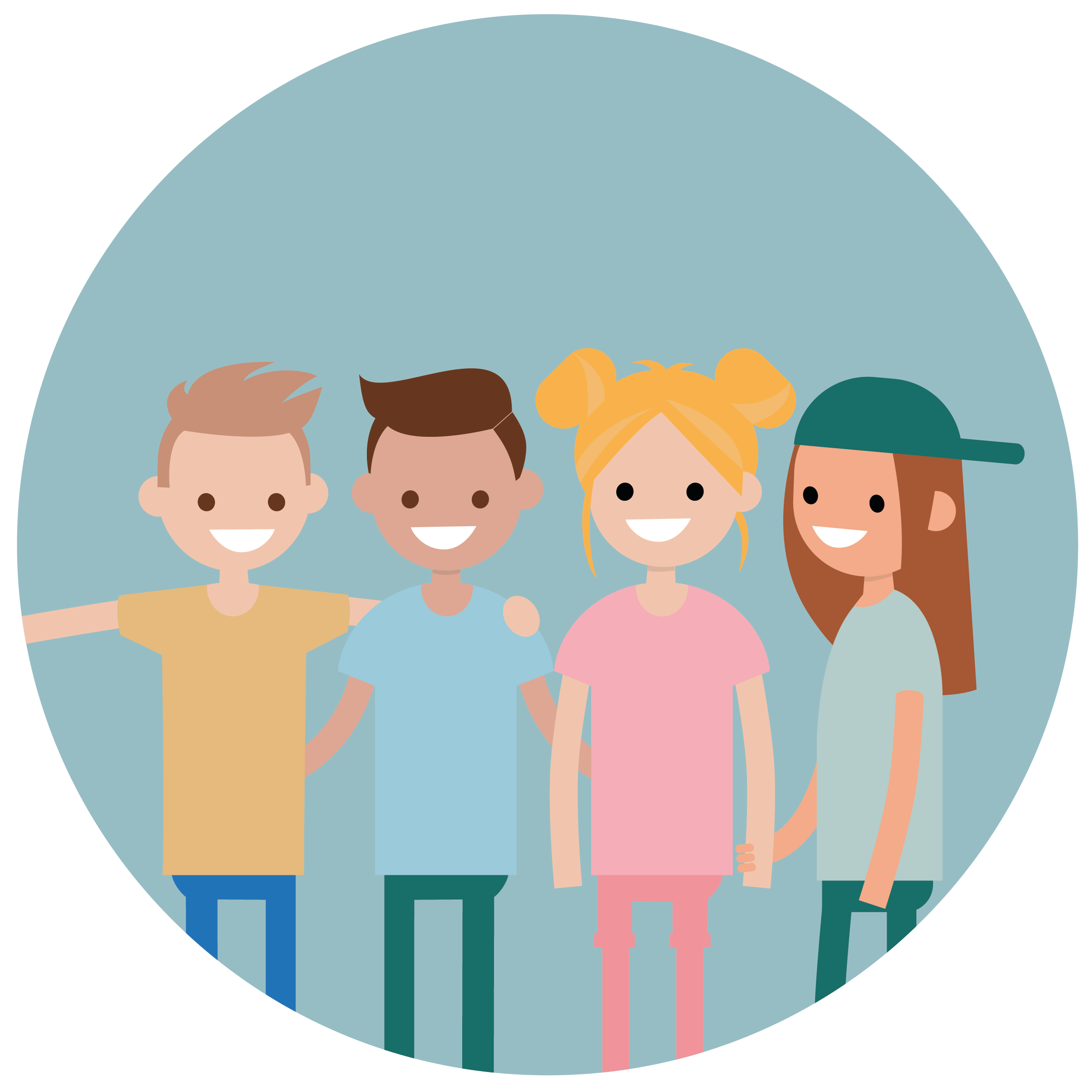 Jongeren die samen plezier hebben